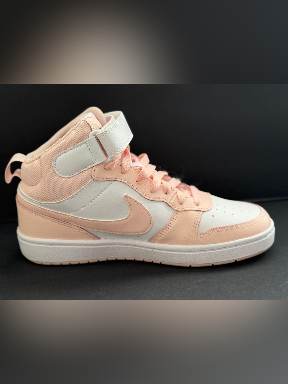 Nike Court Borough Mid 2 GS White Echo Pink CD7782-122 Size 5.5Y New No Lid